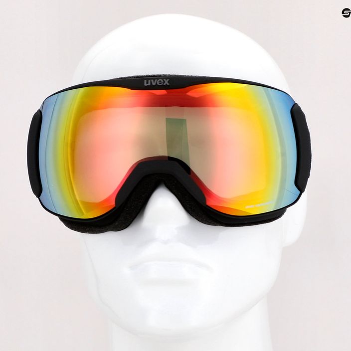 Gogle narciarskie UVEX Downhill 2100 V black mat/mirror rainbow variomatic/clear 12