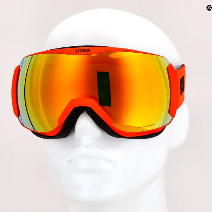 Gogle narciarskie UVEX Downhill 2100 CV fierce red mat/mirror orange colorvision green 11