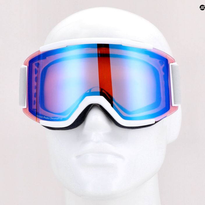 Gogle narciarskie Smith Squad white vapor/chromapop photochromic red mirror 8