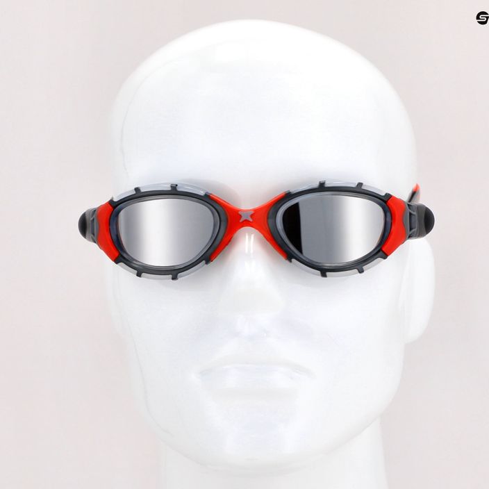 Okulary do pływania Zoggs Predator Flex Titanium clear/red/mirrored smoke 7