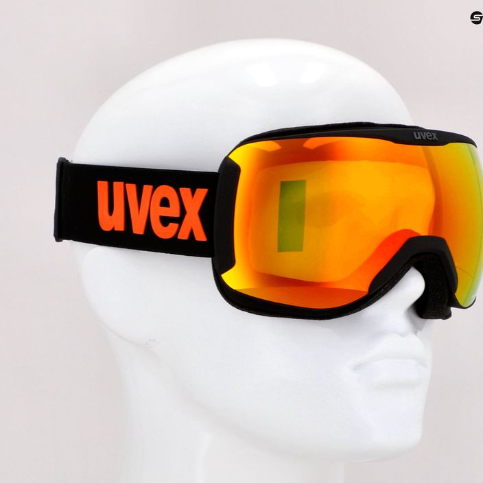 Gogle narciarskie UVEX Downhill 2100 CV black mat/mirror orange colorvision yellow 7
