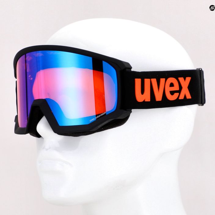 Gogle narciarskie UVEX Athletic CV black mat/mirror blue colorvision orange 7