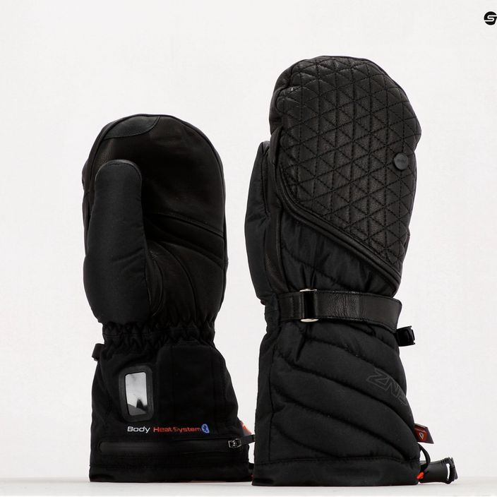 Rękawice narciarskie podgrzewane damskie Lenz Heat Glove 6.0 Finger Cap Mittens black 10