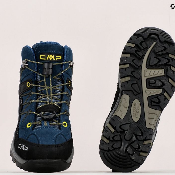 Buty trekkingowe dziecięce CMP Rigel Mid Wp blue ink/yellow 13