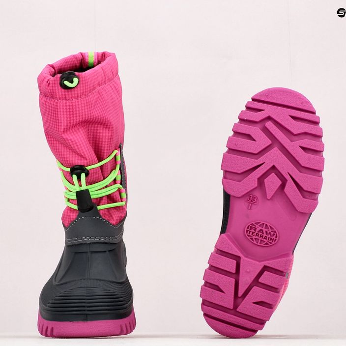 Śniegowce juniorskie CMP Ahto Snowboots Wp pink fluo 18