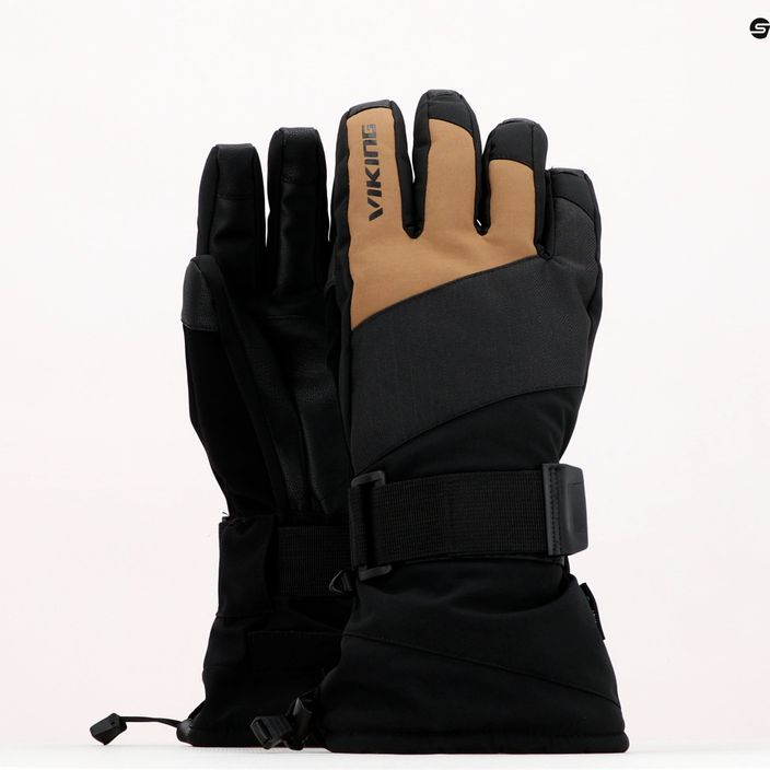 Rękawice narciarskie damskie Viking Eltoto black/beige 10