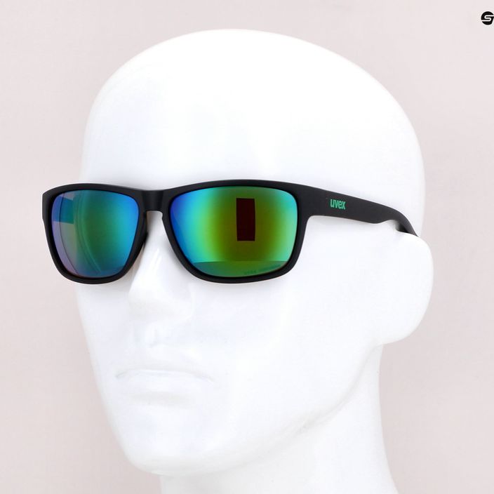 Okulary przeciwsłoneczne UVEX Lgl 36 CV black mat/colorvision mirror green 7