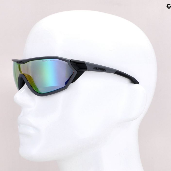 Okulary przeciwsłoneczne Alpina S-Way VM coal matt black/rainbow mirror 7