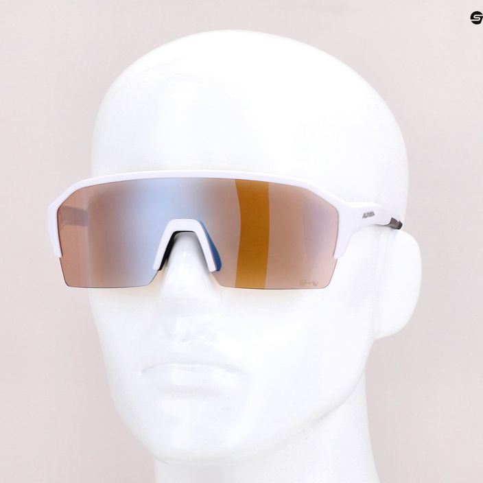 Okulary przeciwsłoneczne Alpina Ram Hr Q-Lite V white matt/blue mirror 7