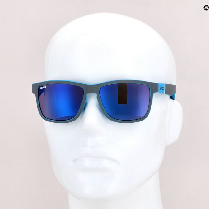 Okulary przeciwsłoneczne UVEX Lgl 39 grey mat blue/mirror blue 6