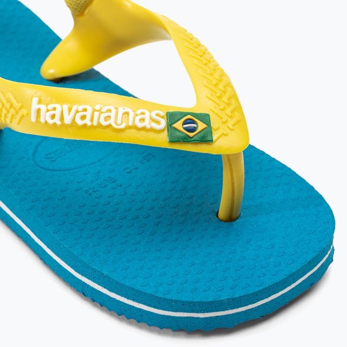 Sandały dziecięce Havaianas Baby Brasil Logo II white/blue/green/yellow 7