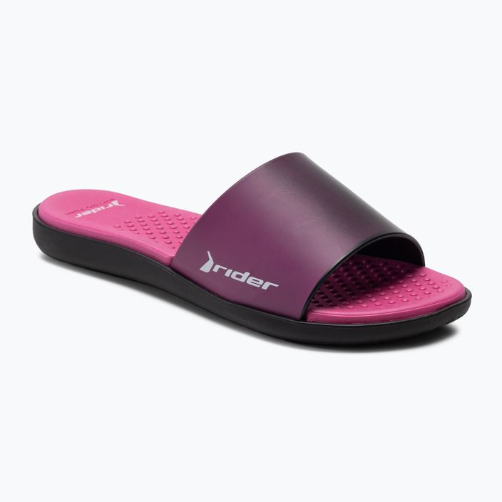 Klapki damskie RIDER Splash III Slide black/pink