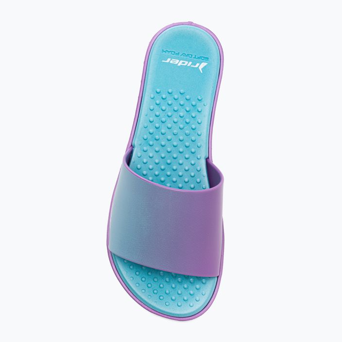 Klapki damskie RIDER Splash III Slide lilac/blue 6