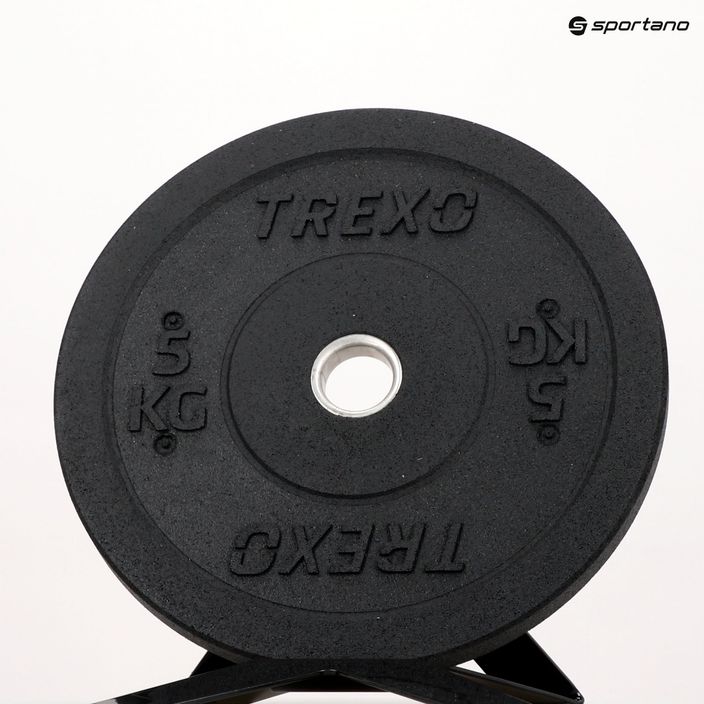 Obciążenie bumperowe olimpijskie TREXO TRX-BMP005 5 kg czarne 11
