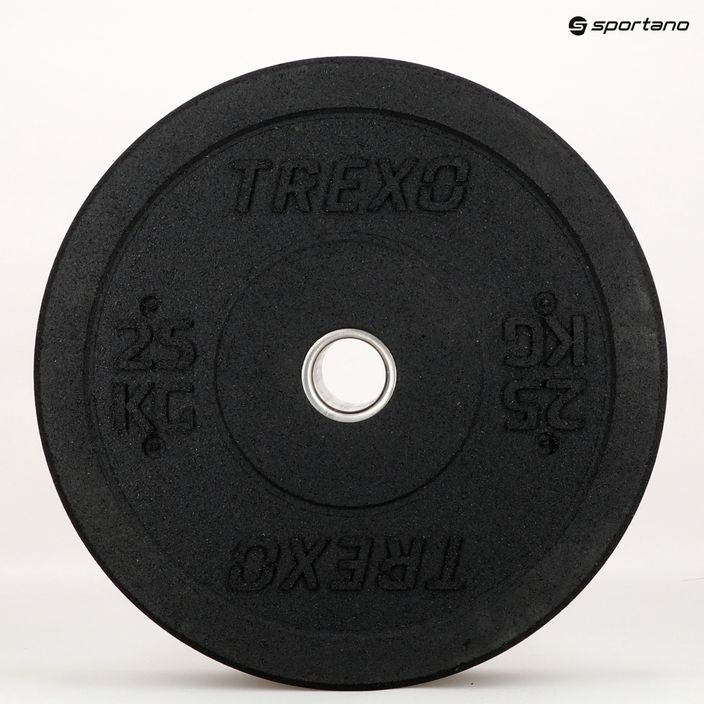 Obciążenie bumperowe olimpijskie TREXO TRX-BMP025 25 kg czarne 10