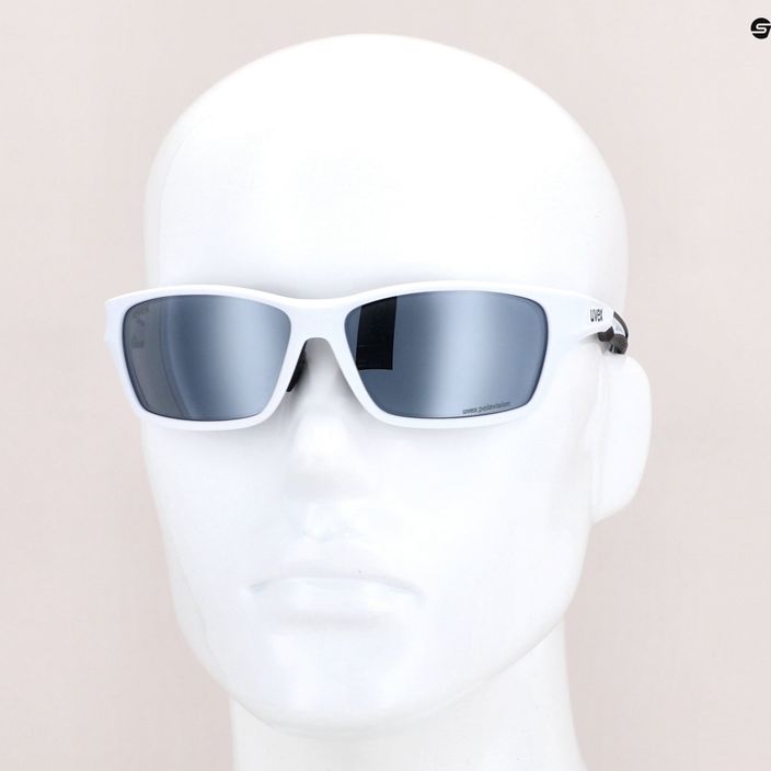 Okulary przeciwsłoneczne UVEX Sportstyle 232 P white mat/polavision mirror silver 11