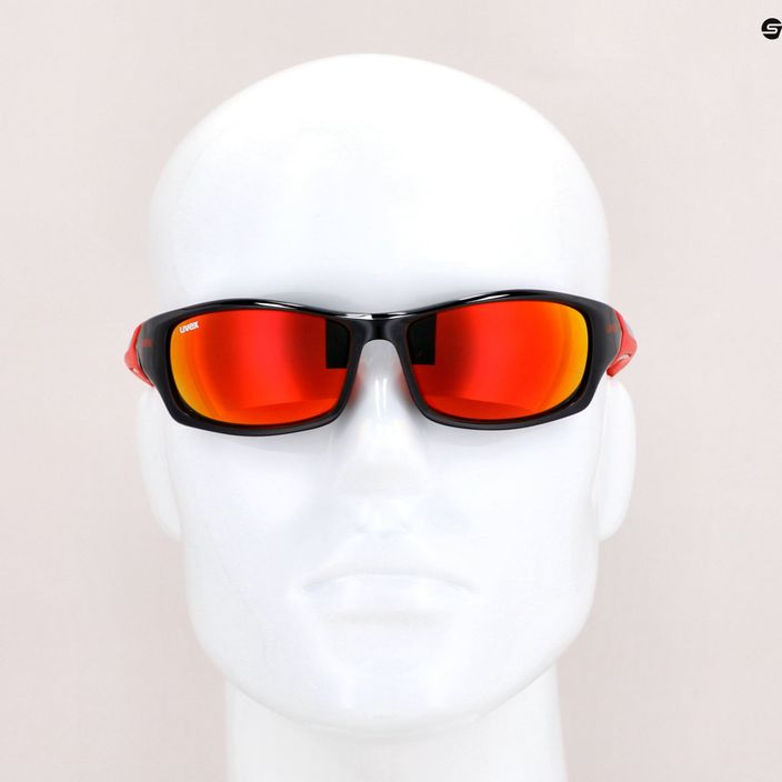 Okulary przeciwsłoneczne UVEX Sportstyle 211 black red/mirror red 7