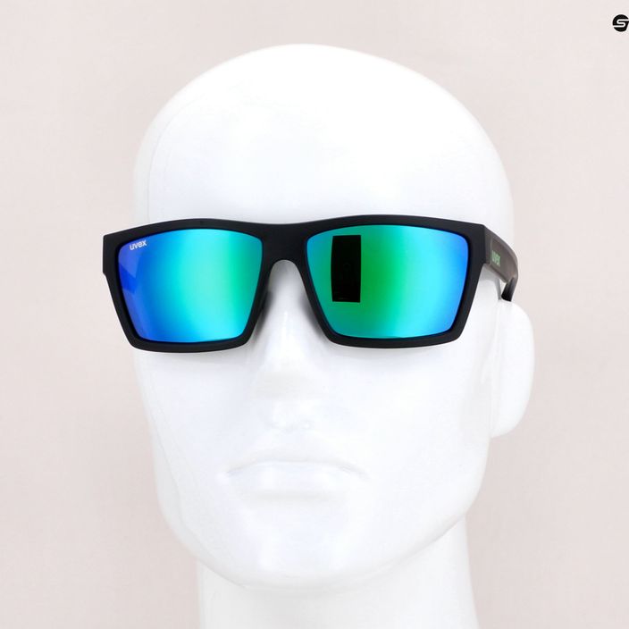 Okulary przeciwsłoneczne UVEX Lgl 29 black mat/mirror green 7