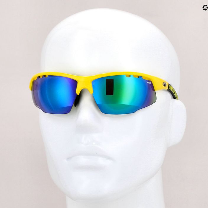 Okulary przeciwsłoneczne GOG Falcon Xtreme neon yellow/black/ polychromatic green 8
