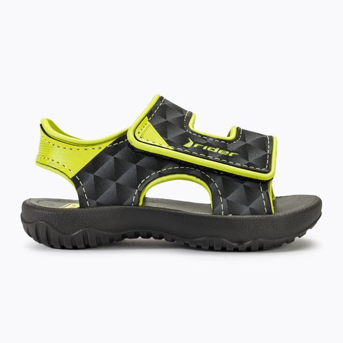 Sandały dziecięce RIDER Basic Sandal V Baby black/neon yellow 2