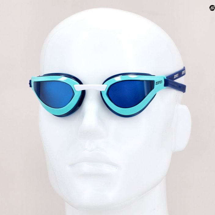 Okulary do pływania ZONE3 Viper Speed Streamline Smoke navy/turquoise/blue 7