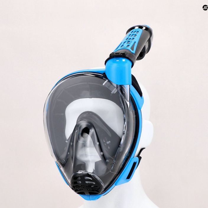 Maska pełnotwarzowa do snorkelingu Cressi Duke Dry Full Face black/blue 7