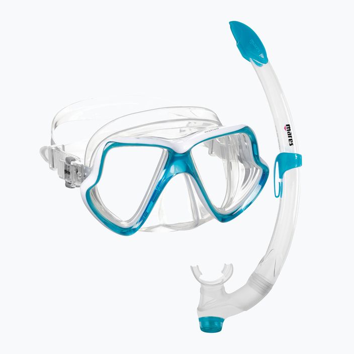 Zestaw do snorkelingu Mares Wahoo aqua/white/clear