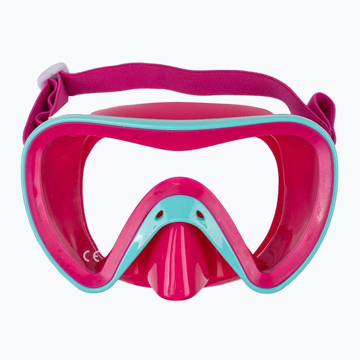 Maska do snorkelingu dziecięca Mares Turtle aqua/pink 2