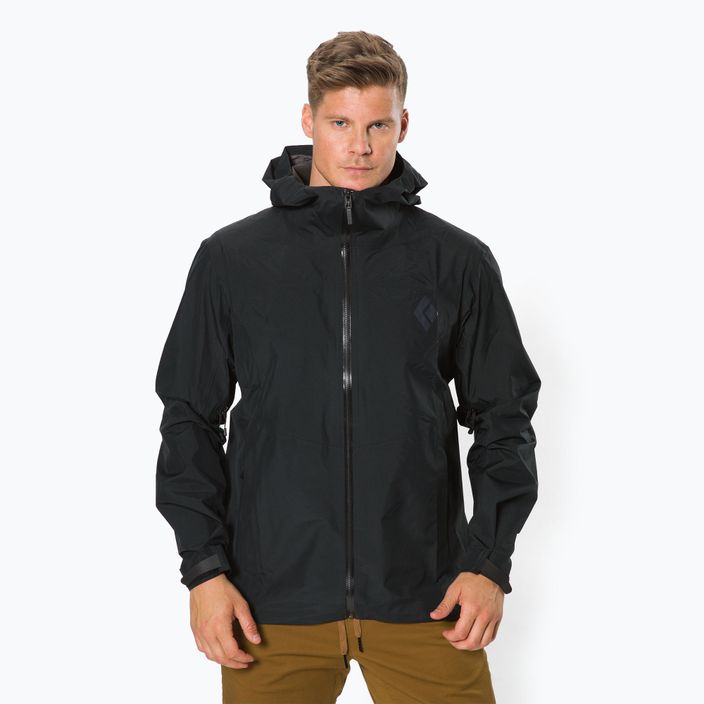 Kurtka hardshell męska Black Diamond Liquid Point czarna APK849015SML1