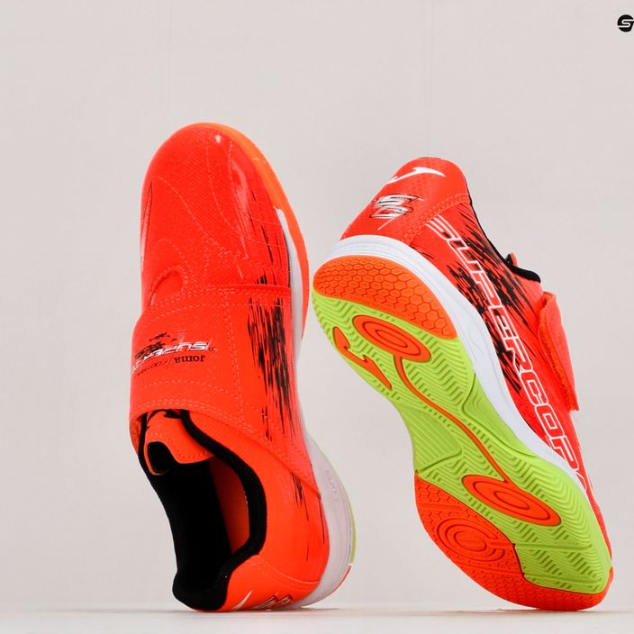 Buty piłkarskie dziecięce Joma Super Copa IN coral/green fluor 18