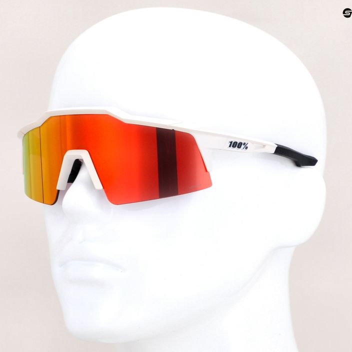 Okulary rowerowe 100% Speedcraft Sl Multilayer Mirror Lens soft tact off white/hiper red 9