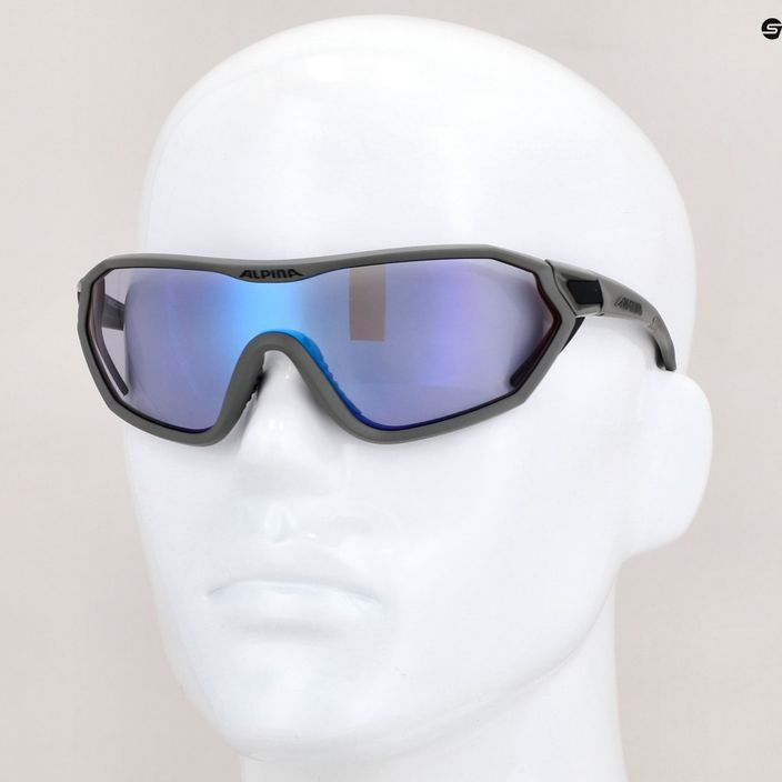 Okulary przeciwsłoneczne Alpina S-Way VM moon-grey matt/blue mirror 7