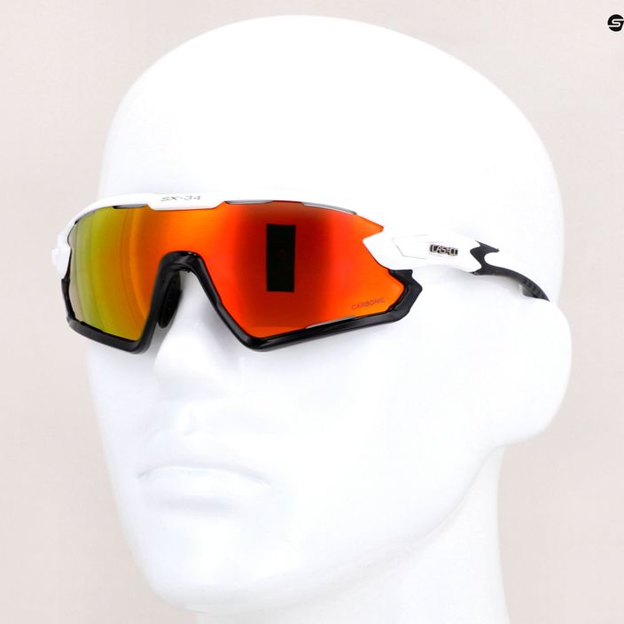 Okulary przeciwsłoneczne CASCO SX-34 Carbonic white/black/red 8