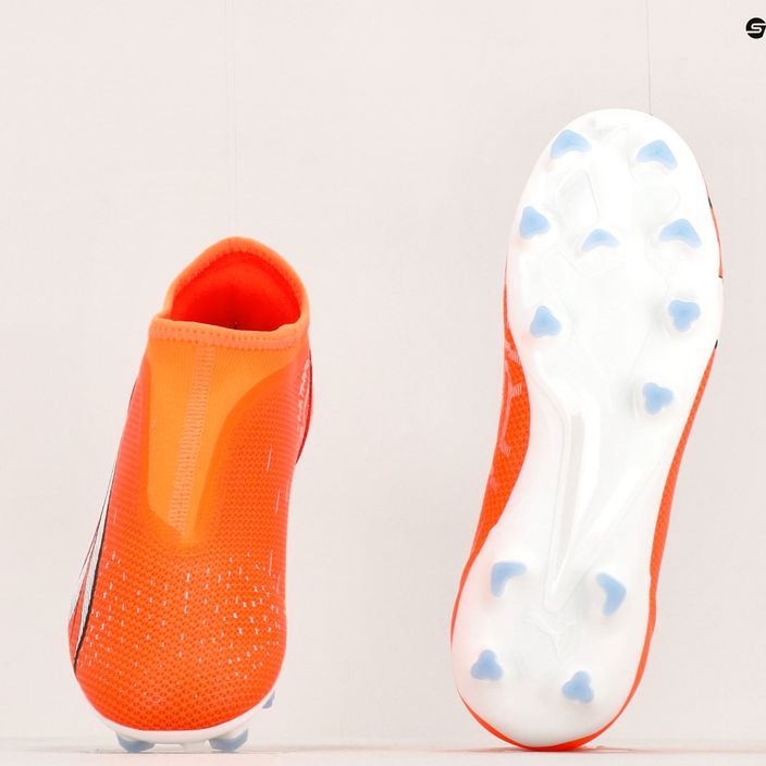 Buty piłkarskie dziecięce PUMA Ultra Match LL FG/AG ultra orange/puma white/blue glimmer 11