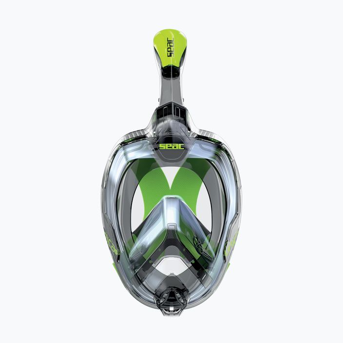 Maska pełnotwarzowa do snorkelingu SEAC Magica grey clear/green lime 2