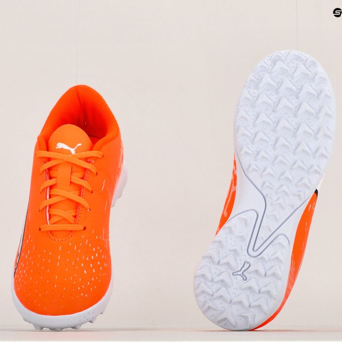 Buty piłkarskie dziecięce PUMA Ultra Play TT ultra orange/puma white/blue glimmer 12