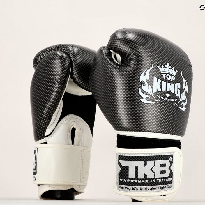 Rękawice bokserskie Top King Muay Thai Empower Air white/silver 7