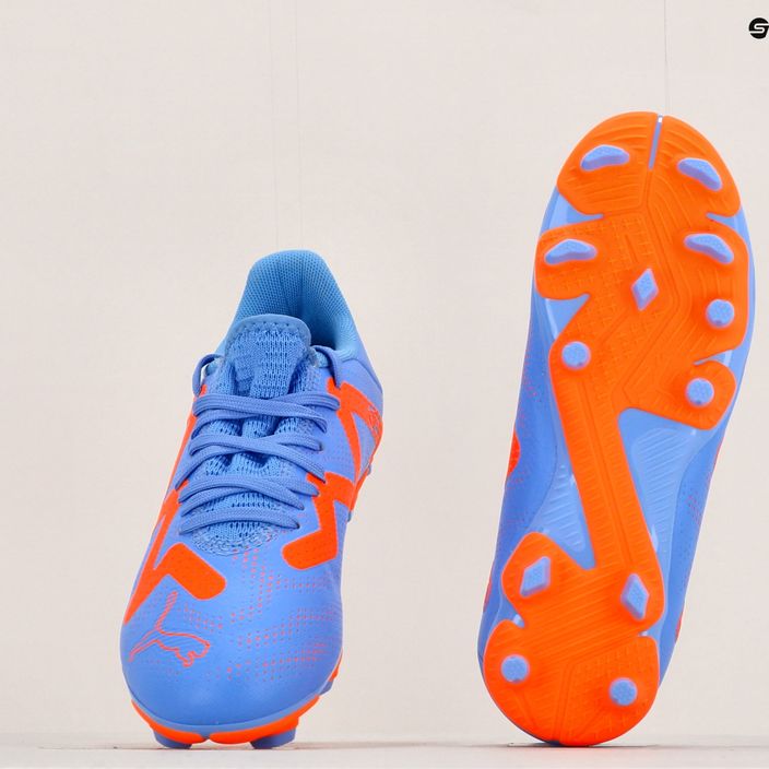 Buty piłkarskie dziecięce PUMA Future Play FG/AG blue glimmer/puma white/ultra orange 12