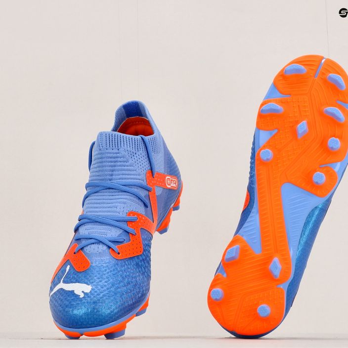 Buty piłkarskie dziecięce PUMA Future Pro FG/AG blue glimmer/puma white/ultra orange 11