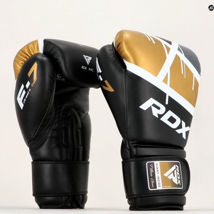 Rękawice bokserskie RDX BGR-F7 black golden 8
