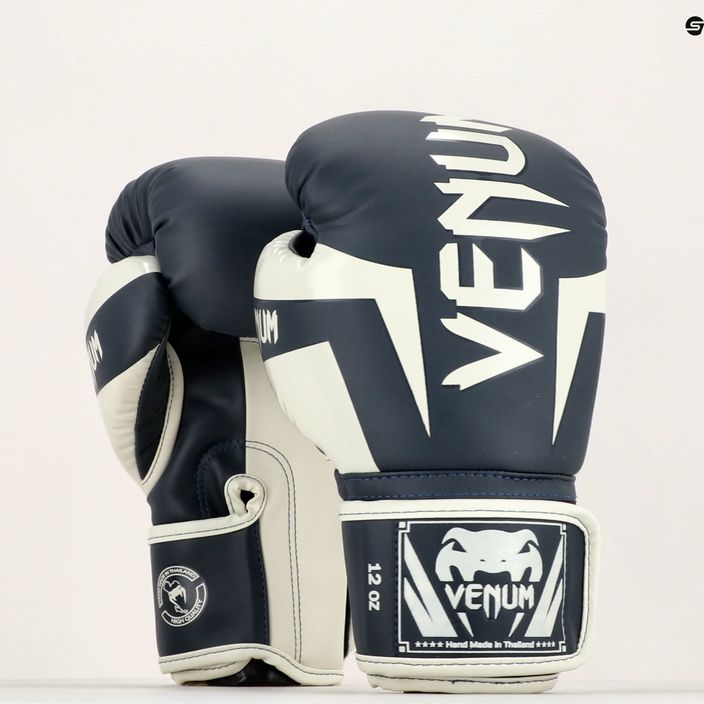 Rękawice bokserskie Venum Elite white/navy blue 17