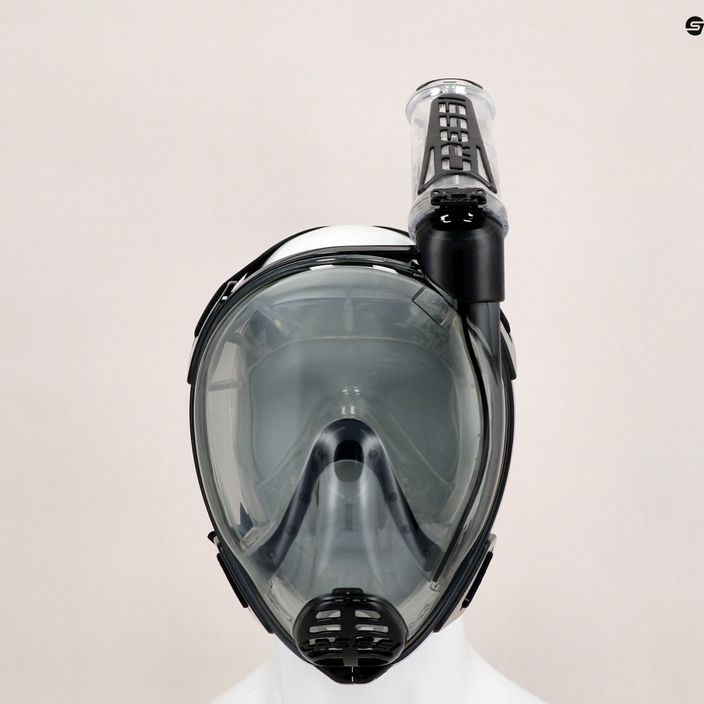 Maska pełnotwarzowa do snorkelingu Cressi Duke Dry Full Face clear/black smoke 7