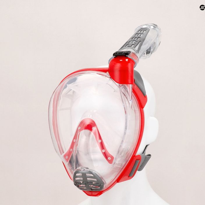 Maska pełnotwarzowa do snorkelingu Cressi Duke Dry Full Face clear/red 5