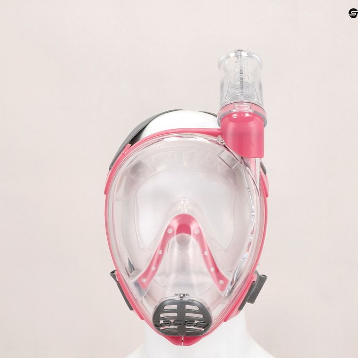 Maska pełnotwarzowa do snorkelingu dziecięca Cressi Baron Full Face clear/pink 7