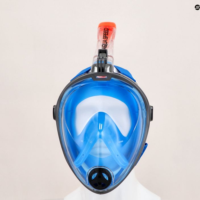 Maska pełnotwarzowa do snorkelingu AQUA-SPEED Spectra 2.0 szara/niebieska 7