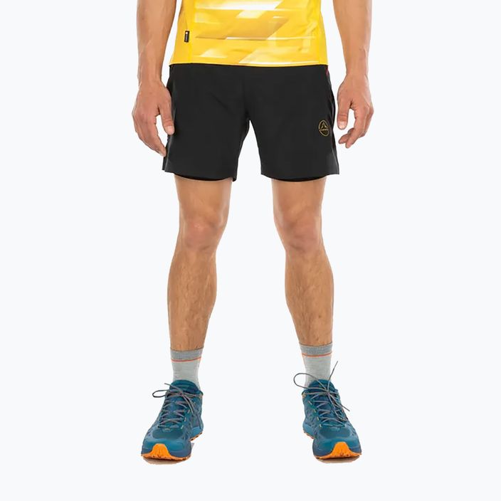 Spodenki do biegania męskie La Sportiva Ultra Distance Short 7" black/yellow 3