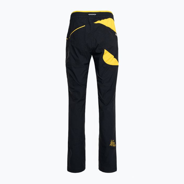 Spodnie wspinaczkowe męskie La Sportiva Talus black/yellow 2