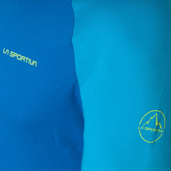 Longsleeve trekkingowy męski La Sportiva Back Logo electric blue/maui 3