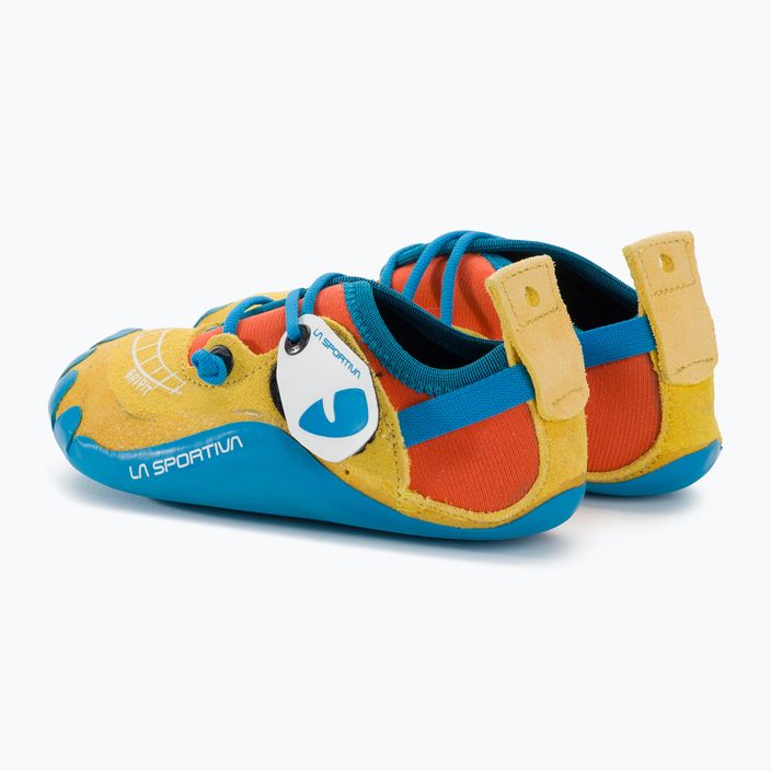 Buty wspinaczkowe dziecięce La Sportiva Gripit yellow/flame 3