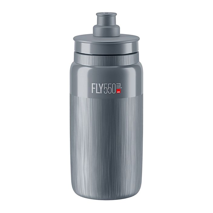 Bidon rowerowy Elite FLY Tex 550 ml grey/grey logo 2